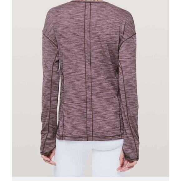 Lululemon Sweat Embrace Long Sleeve Heathered Arctic Plum Fits Size 6 (READ) - Picture 2 of 10